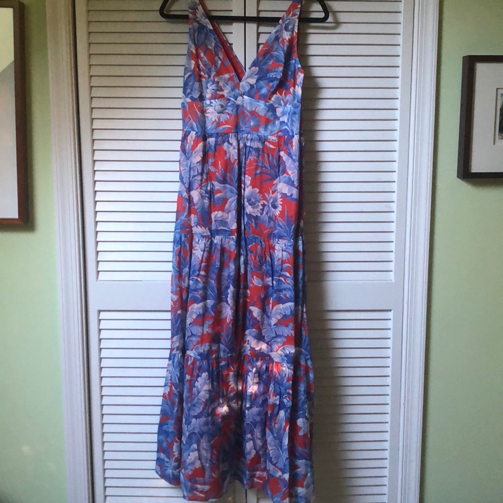 J.Crew maxi tropical dress